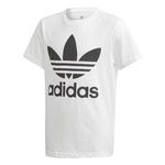 Koszulka sportowa dziecięca adidas Trefoil Tee bawełniana biała (DV2904)