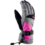Rękawice narciarskie damskie Viking Ronda Ski Lady regulowane ściągaczem ocieplane szaro-różowe (113/20/5473/46)